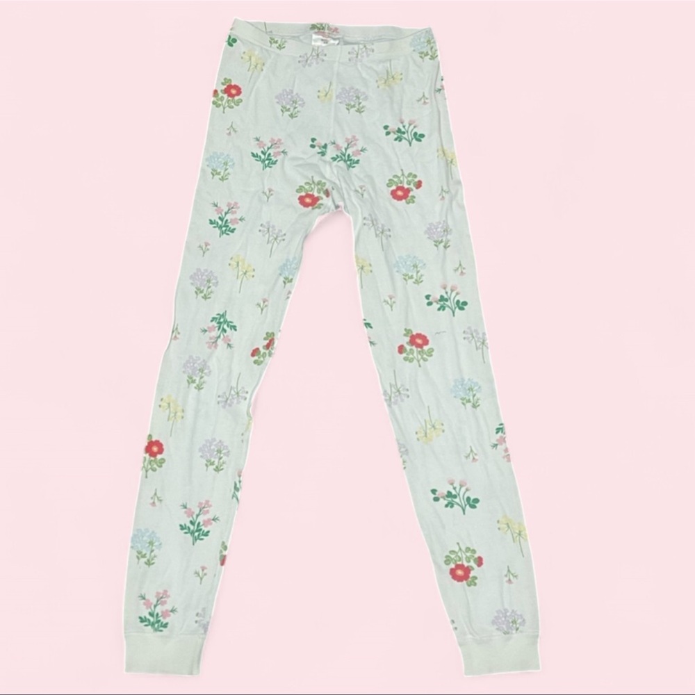 Hanna Andersson Girls 150 (US 12) 100% Cotton Wildflower Long John Pajama‎ Pants